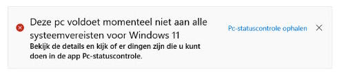 Windows 11 missende vereisten
